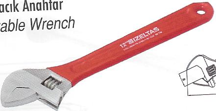 KURBAGACIK ANAHTAR 15 ınc 388 mm  IZELTAS